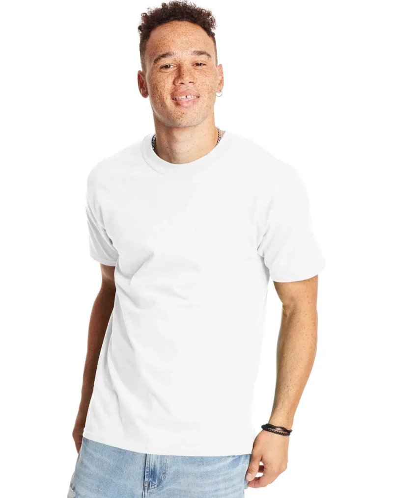Футболка Hanes Heavyweight зі щільної бавовняної тканини — фото 7