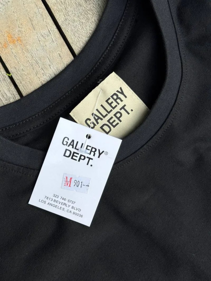 Футболка Lanvin X Gallery Dept мужская черная футболка Ланвин Х Галери Депт белая | Футболка Ланвін Х Галери Депт чоловіча чорна футболка Gallery Dept — фото 4
