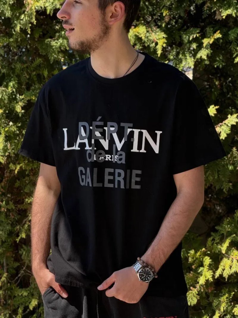 Футболка Lanvin X Gallery Dept мужская черная футболка Ланвин Х Галери Депт белая | Футболка Ланвін Х Галери Депт чоловіча чорна футболка Gallery Dept — фото 7