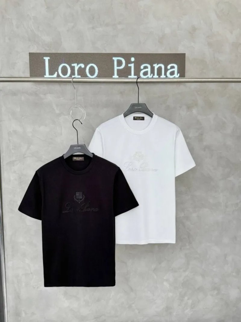 Футболка Loro Piana чоловіча преміум M-XXL біла чорна — фото 2