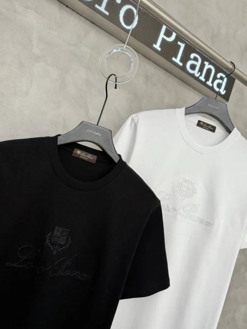 Футболка Loro Piana чоловіча преміум M-XXL біла чорна — фото 3