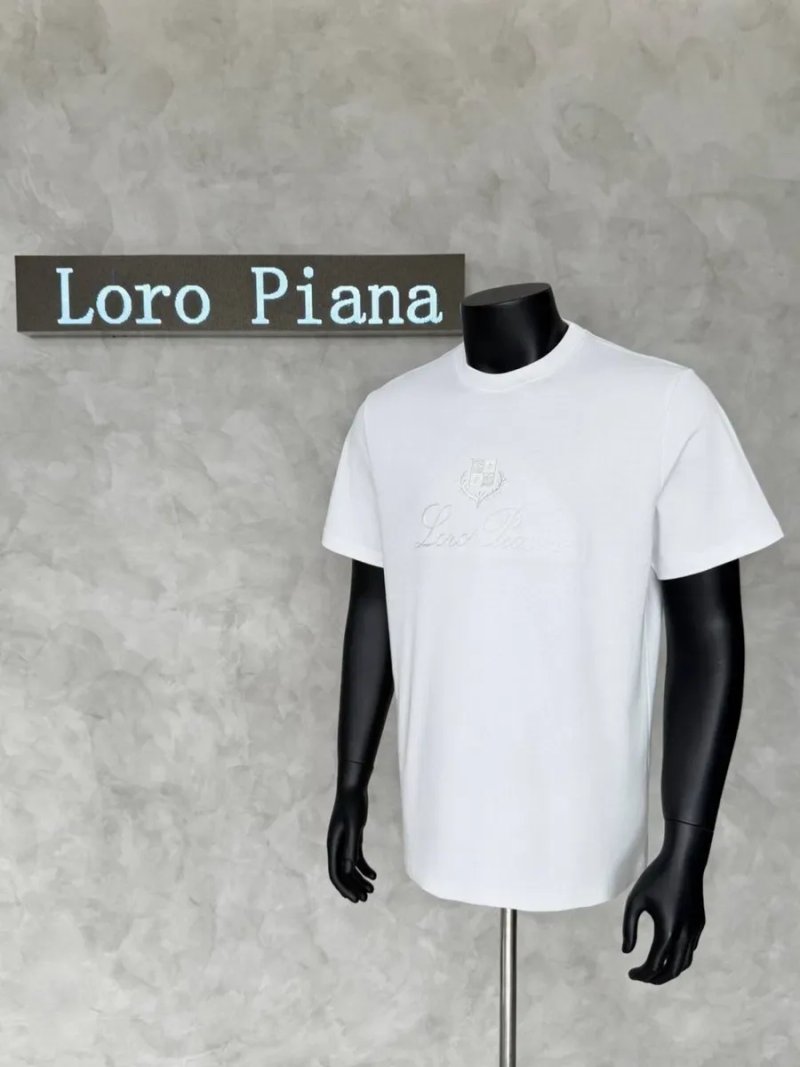 Футболка Loro Piana чоловіча преміум M-XXL біла чорна — фото 4