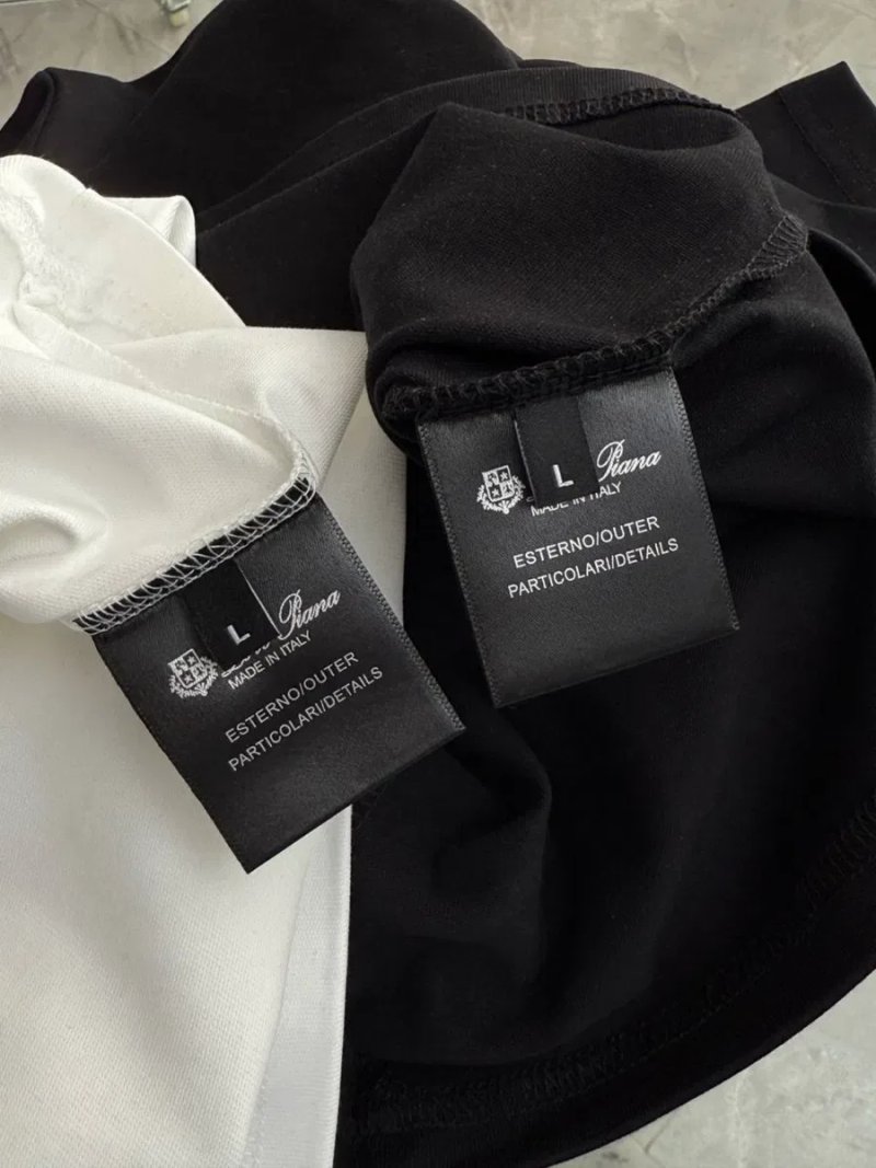 Футболка Loro Piana чоловіча преміум M-XXL біла чорна — фото 6