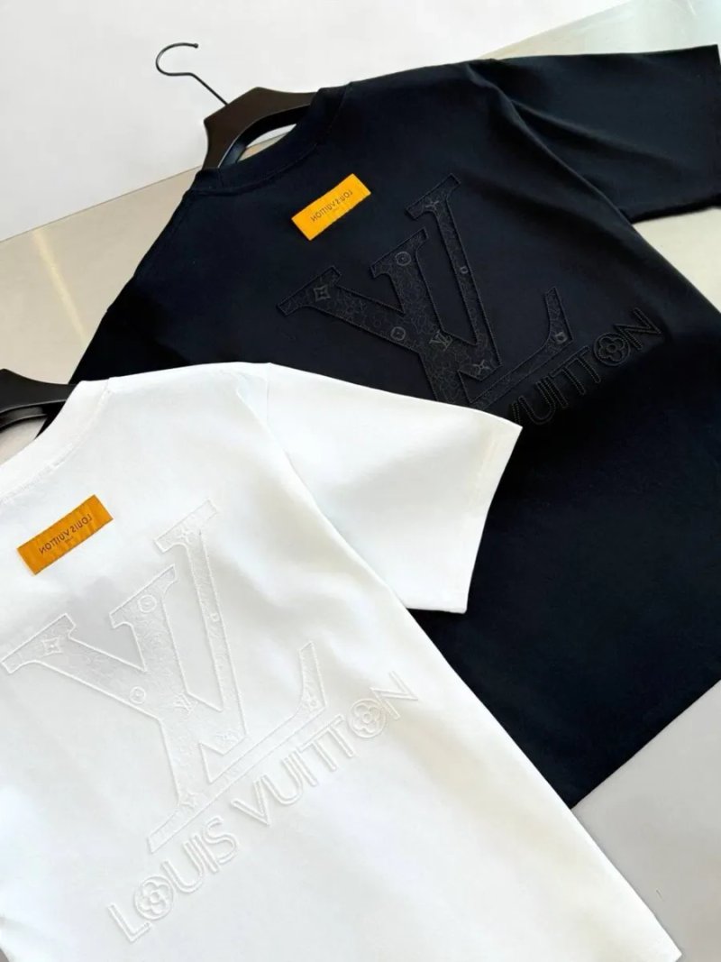 Футболка Louis Vuitton чоловіча LV S M L XL чорна біла — фото 5