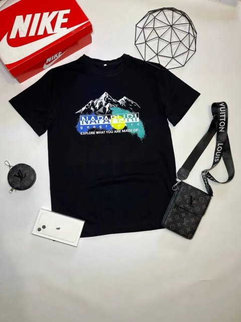 Футболка Napapijri/напапирі/футболка чорна/NAPAPIJRI/НАПАПІРІ/дешево/ чорна  / унісекс / напапірі