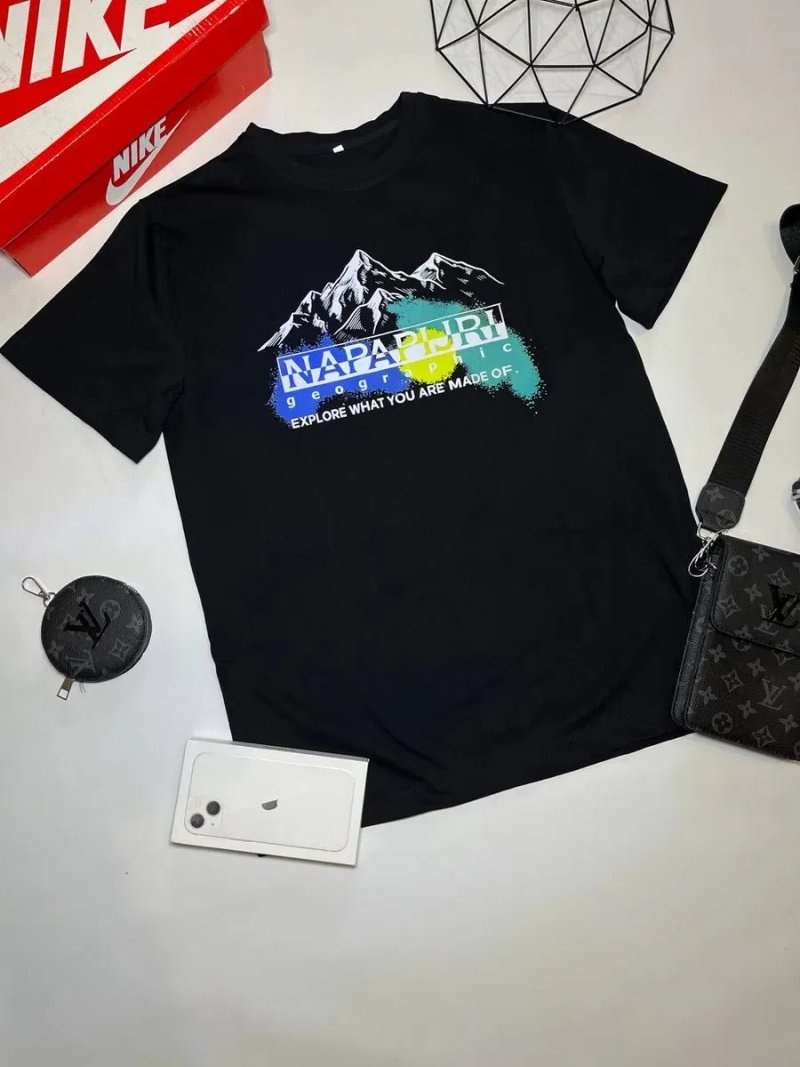 Футболка Napapijri/напапирі/футболка чорна/NAPAPIJRI/НАПАПІРІ/дешево/ чорна  / унісекс / напапірі — фото 2