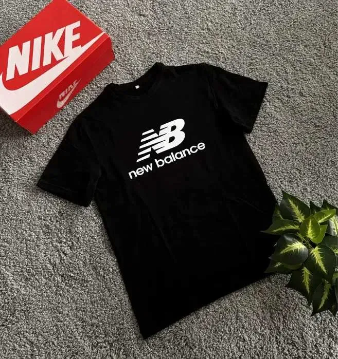 Футболка New Balance / Базова чорна футболка Нью Беланс / Нб Nb — фото 4