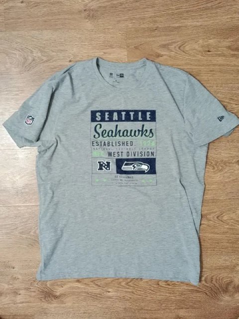 Футболка New Era × NFL Seattle Seahawks XL Серо-меланжевая