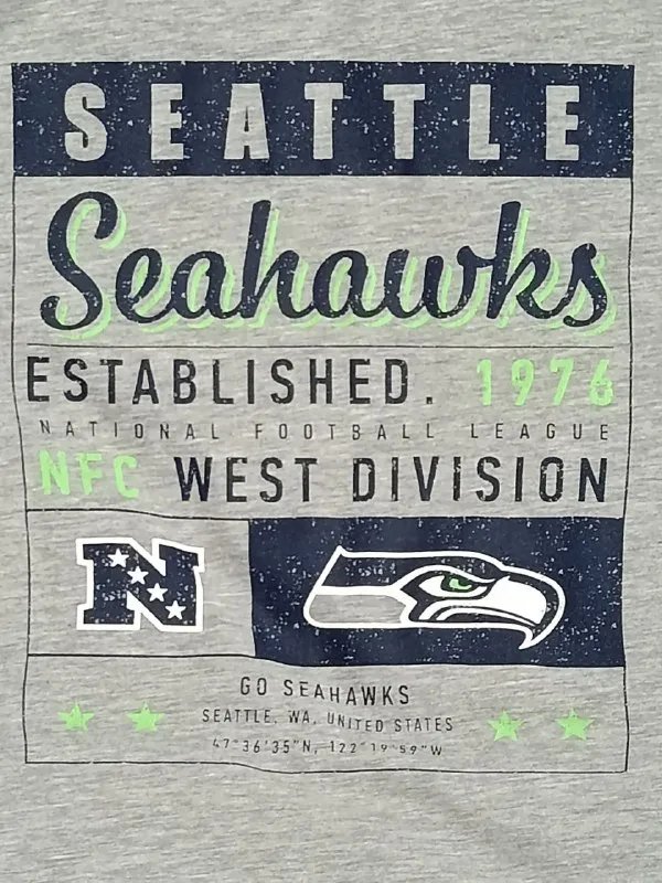 Футболка New Era × NFL Seattle Seahawks XL Серо-меланжевая — фото 2