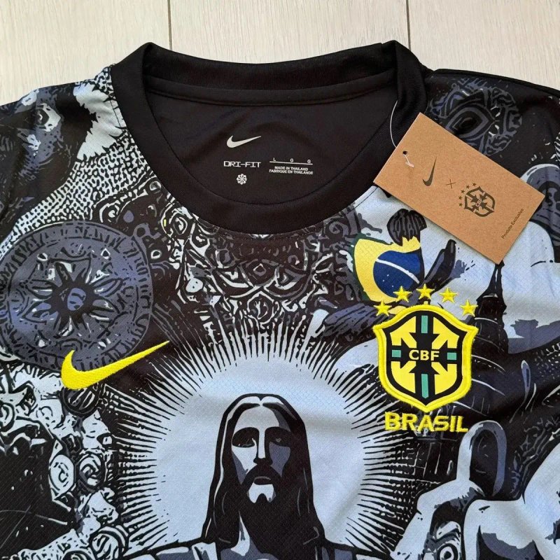 Футболка Nike Brazil, розмір S, L, XL. Футболка Nike чорна. — фото 4