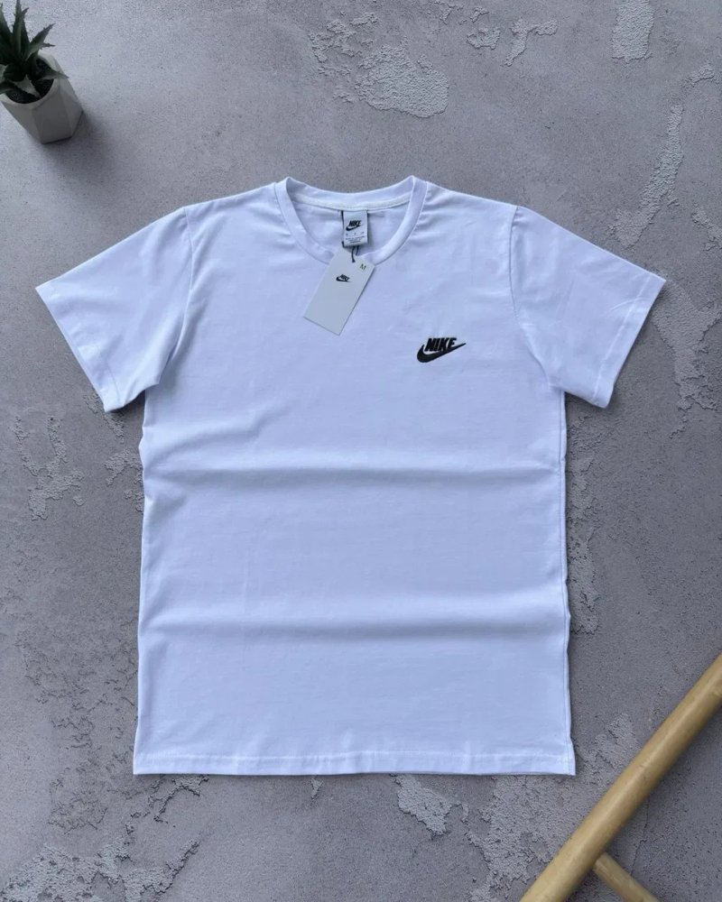 Футболка Nike вишивка чорна, біла чоловіча, Найк — фото 2