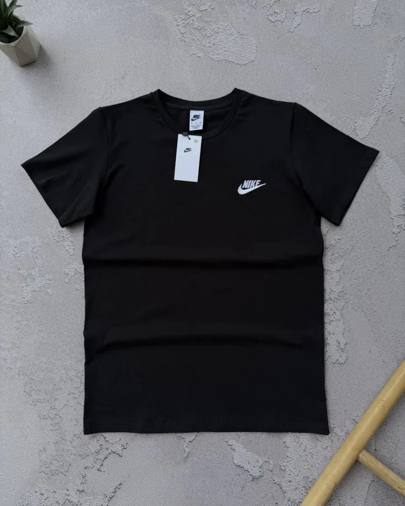 Футболка Nike вишивка чорна, біла чоловіча, Найк — фото 3