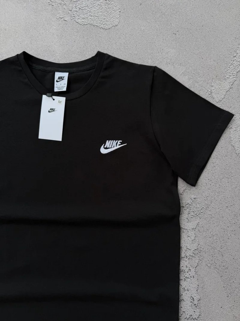 Футболка Nike вишивка чорна, біла чоловіча, Найк — фото 5