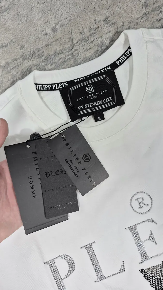 Футболка Philipp Plein Футболка LIL GODSILLA Philipp Plein | Белая Футболка  Филип Плеин Баленсиага Bape Tiger Худи Philipp Plein — фото 4