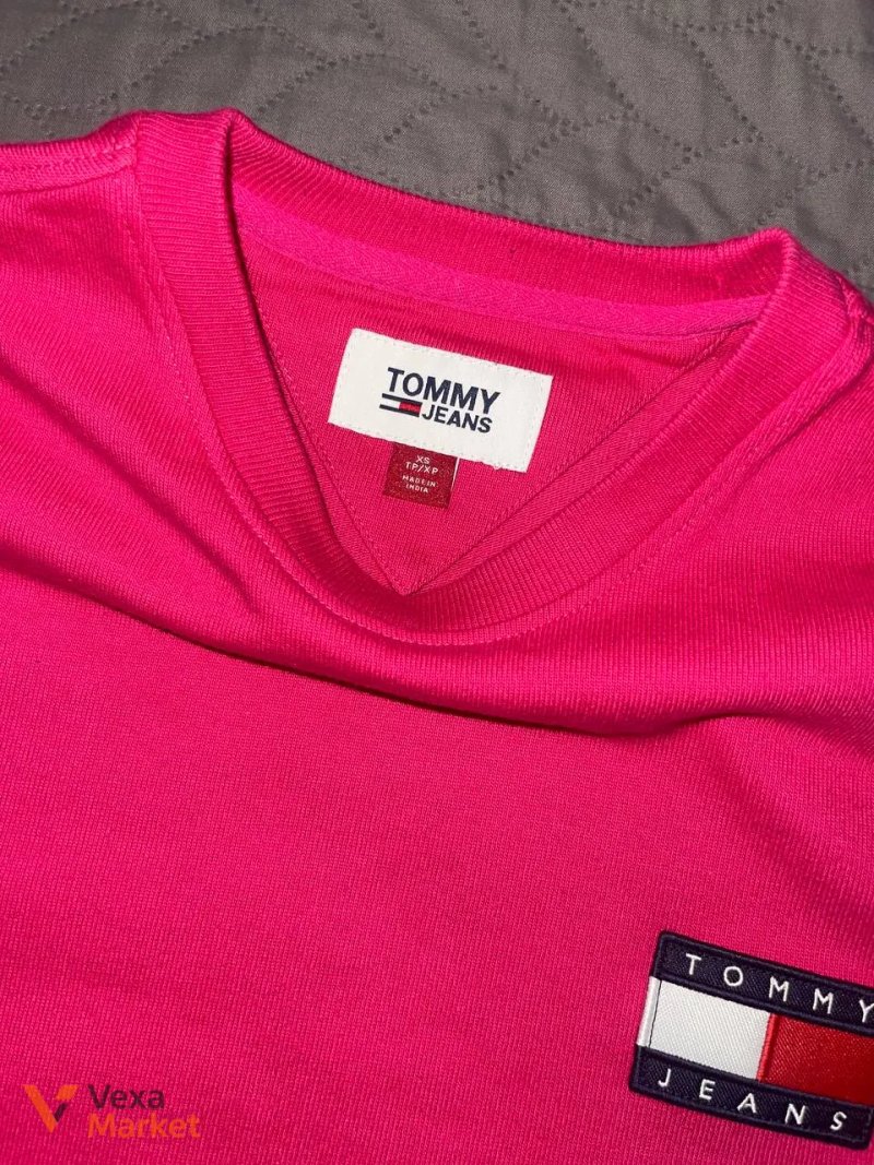 Футболка Tommy Jeans рожева розмір XS-S — фото 2
