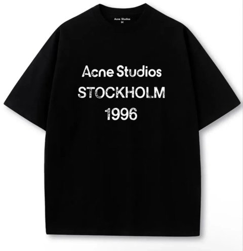 Футболки Acne Studios Stocholm Logo унисекс черные белые акне студиос отличный вариант на подарок