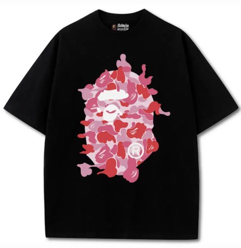 Футболки BAPE A Bathing APE Logo унисекс Бейп Бэйп черная белая