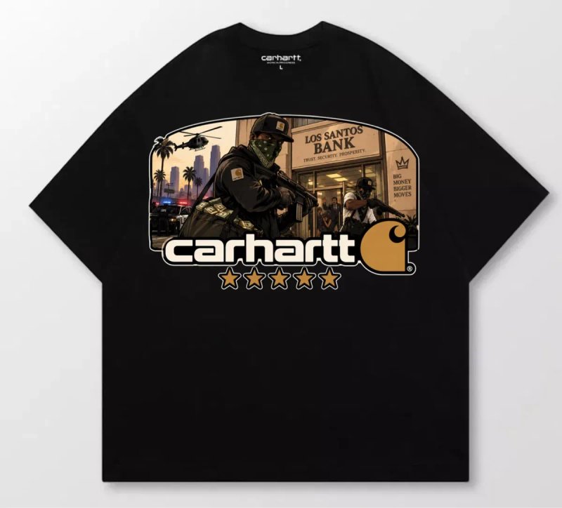 Футболки Carhartt GTA Logo унисеки черные кархарт ГТА Новинка отличное качество — фото 6