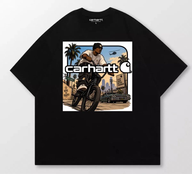 Футболки Carhartt GTA Logo унисеки черные кархарт ГТА Новинка отличное качество — фото 8