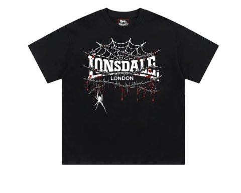 Футболки Lonsdale London spider Fight Logo черные лонсдей Новинки