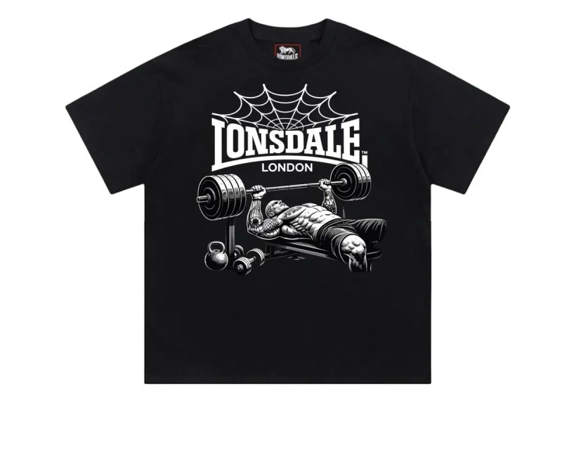 Футболки Lonsdale London spider Fight Logo черные лонсдей Новинки — фото 2
