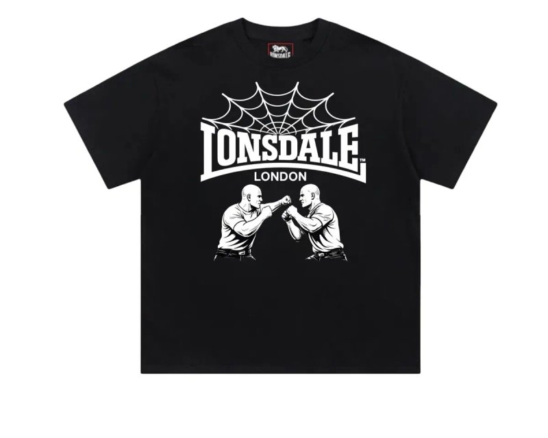 Футболки Lonsdale London spider Fight Logo черные лонсдей Новинки — фото 4