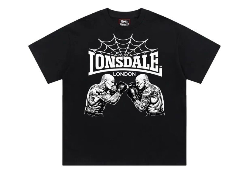 Футболки Lonsdale London spider Fight Logo черные лонсдей Новинки — фото 5