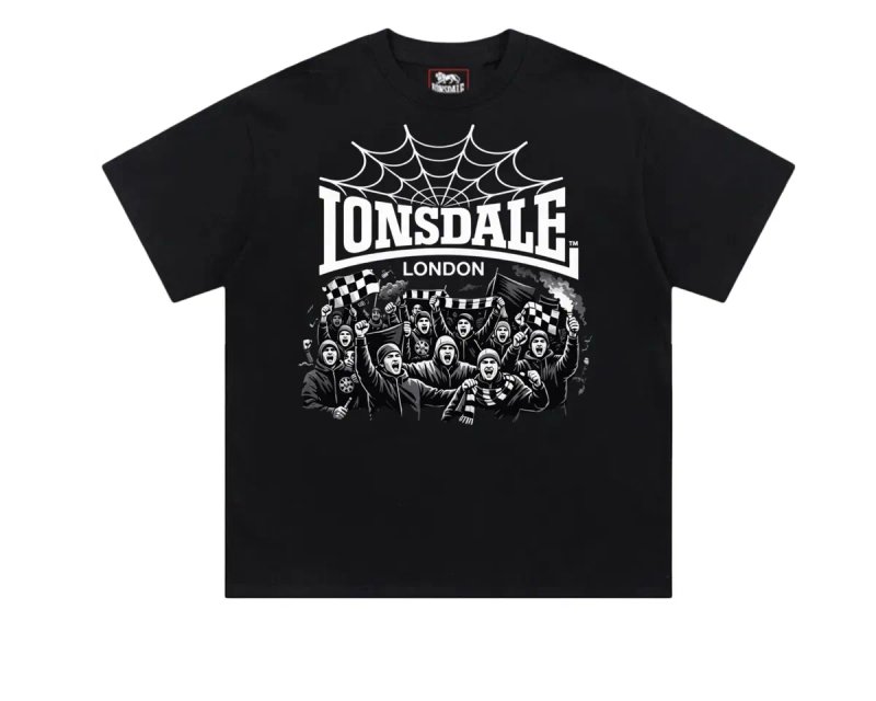 Футболки Lonsdale London spider Fight Logo черные лонсдей Новинки — фото 6