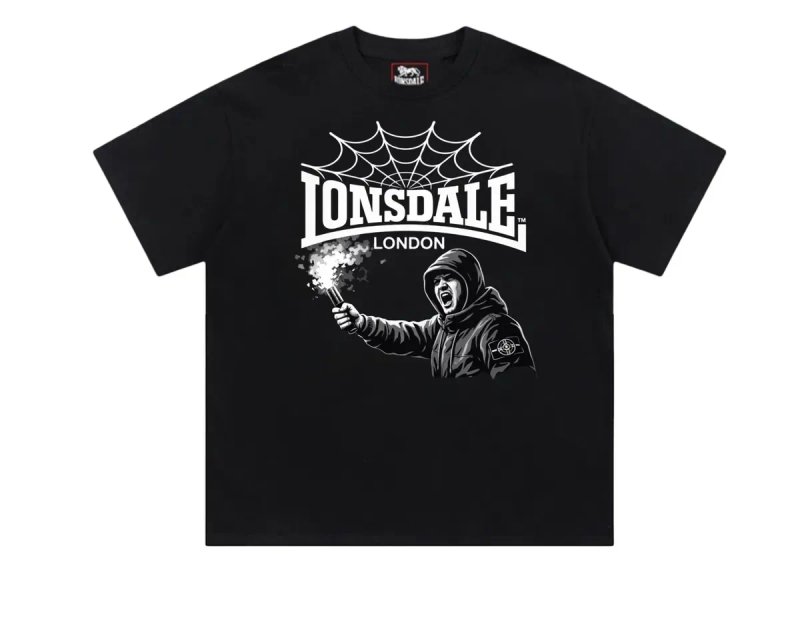 Футболки Lonsdale London spider Fight Logo черные лонсдей Новинки — фото 7