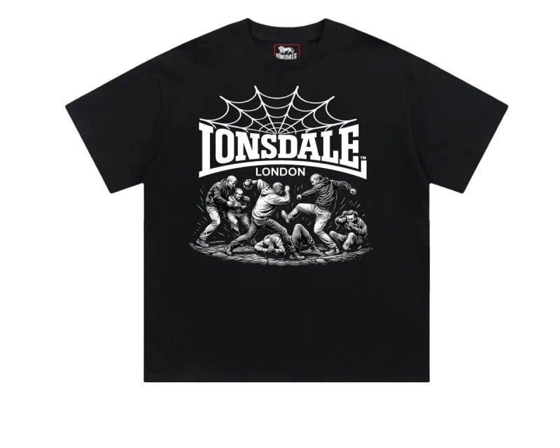 Футболки Lonsdale London spider Fight Logo черные лонсдей Новинки — фото 8