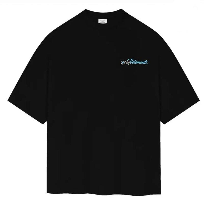 футболки  Vetements Logo унисекс  Ветементс Ветмо черные белые — фото 2