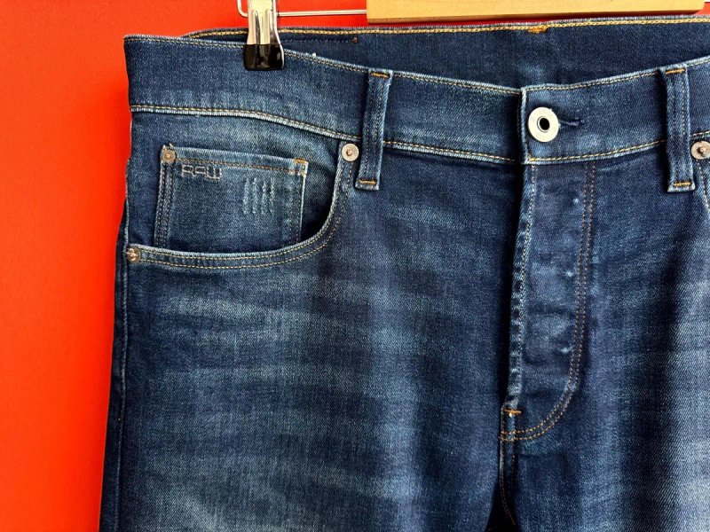 G-STAR RAW 3301 Slim Оригінал чоловічі джинси штани розмір 33 34 — фото 4