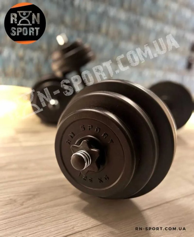Гантелі з функцією штанги 2в1 на 32 кг RN-Sport — фото 3