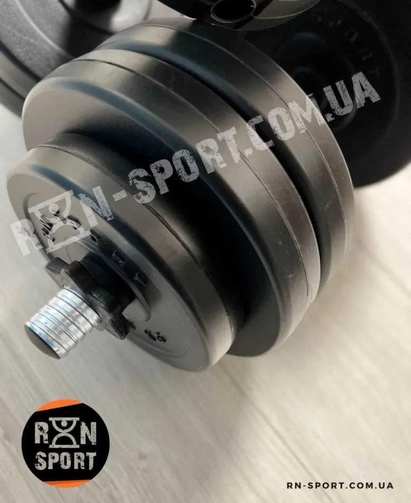 Гантелі з функцією штанги 2в1 на 32 кг RN-Sport — фото 4