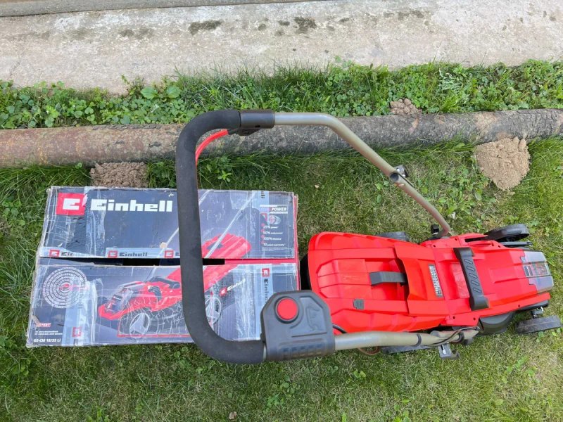 Газонокосарка Einhell X-Change GE-CM 18/33 Li - Solo фото реальні — фото 2