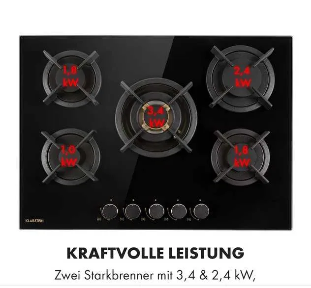 Газова плита варильна поверхня Klarstein GoldFlame 5 — фото 2