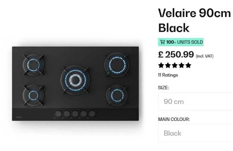 Газовая плита Klarstein Velaire (10047378) 5 конфорок
