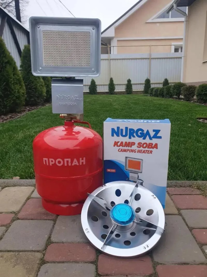 Газовый обогреватель баллон 8л горелка+обогреватель NURGAZ NG-309 — фото 2