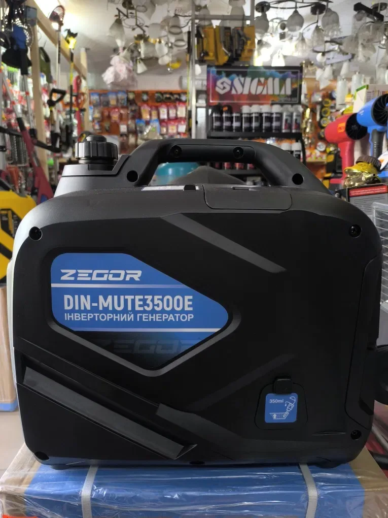 Генератор 3.5квт інверторний бензин Zegor DIN-MUTE3500E, 230вт, мідь, електро/ручний. — фото 4