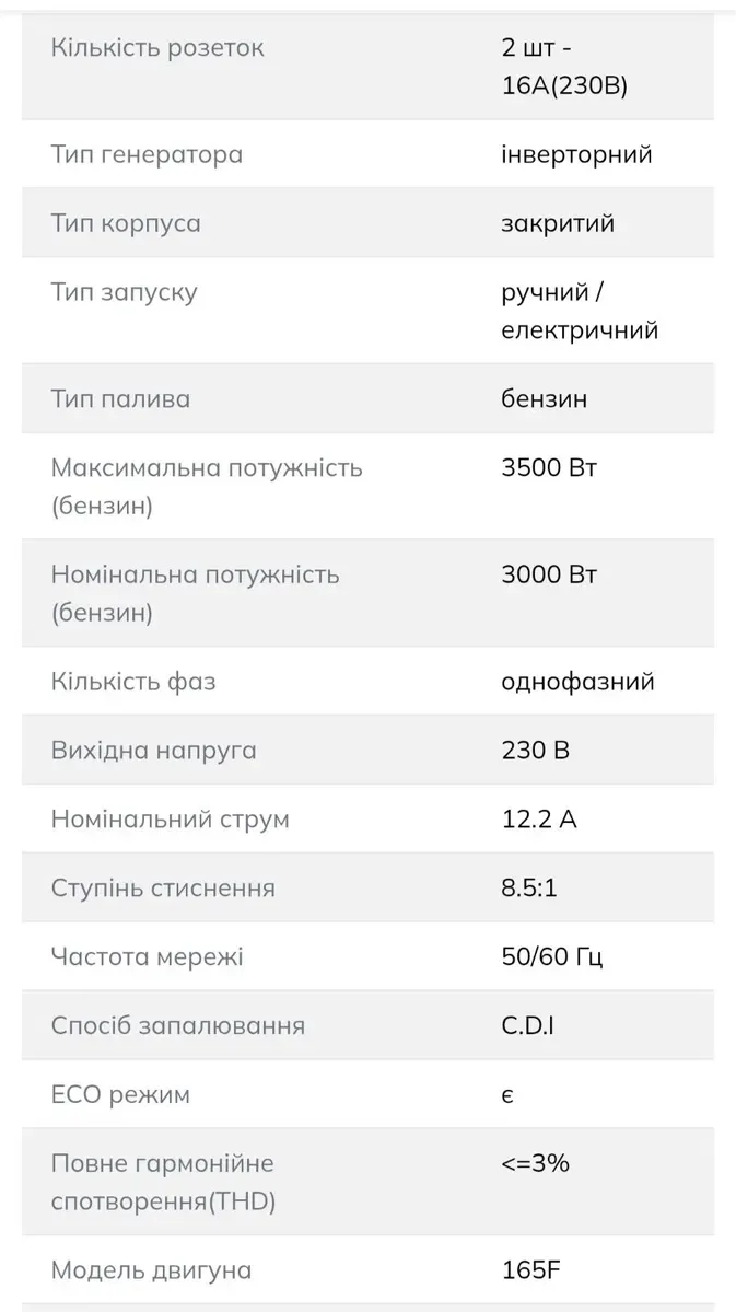 Генератор 3.5квт інверторний бензин Zegor DIN-MUTE3500E, 230вт, мідь, електро/ручний. — фото 7