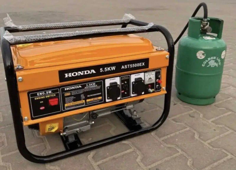 Генератор газ-бензин 5,5 кВт Honda 5500W Генератор комбінований газ бензин для будинку газ-бензин гібрид 5квт клв гбо газовый на газу газе 5клв 5кв — фото 3
