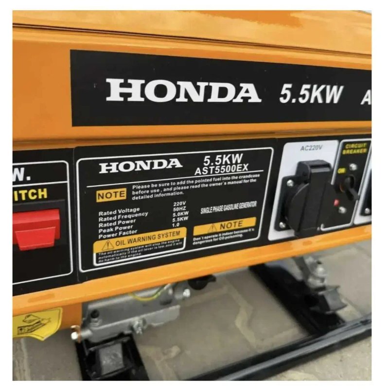 Генератор газ-бензин 5,5 кВт Honda 5500W Генератор комбінований газ бензин для будинку газ-бензин гібрид 5квт клв гбо газовый на газу газе 5клв 5кв — фото 4