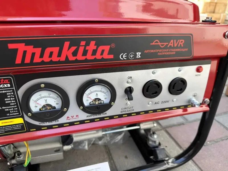 Генератор MAKITA 6.5 кВт бензиновий з РУЧНИМ стартером 6квт макіта на бензині електростанція — фото 4