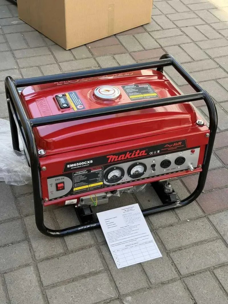 Генератор MAKITA 6.5 кВт бензиновий з РУЧНИМ стартером 6квт макіта на бензині електростанція — фото 5