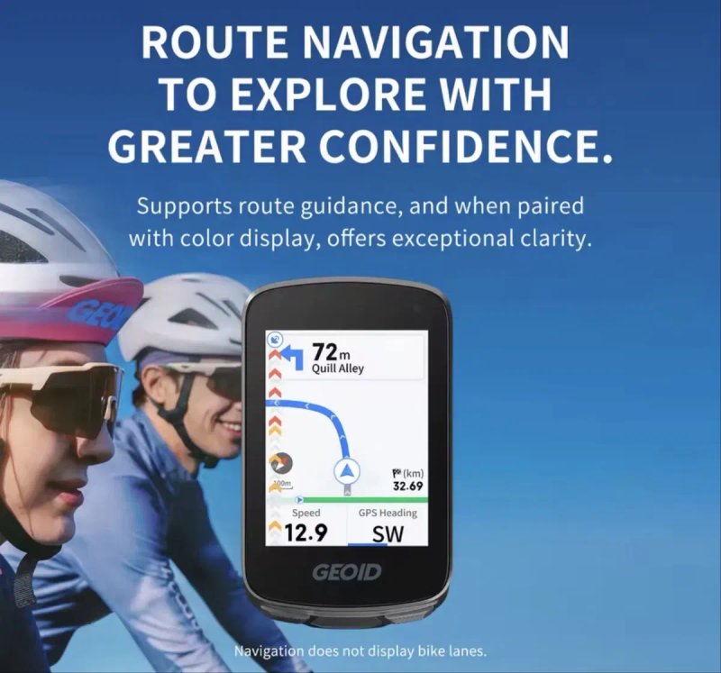 Geoid CC700 смарт велокомп навігація велосипедний комп'ютер smart bike computer gps — фото 2