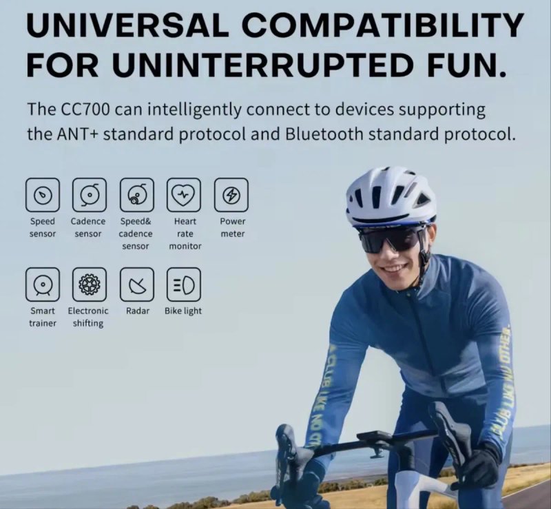 Geoid CC700 смарт велокомп навігація велосипедний комп'ютер smart bike computer gps — фото 3