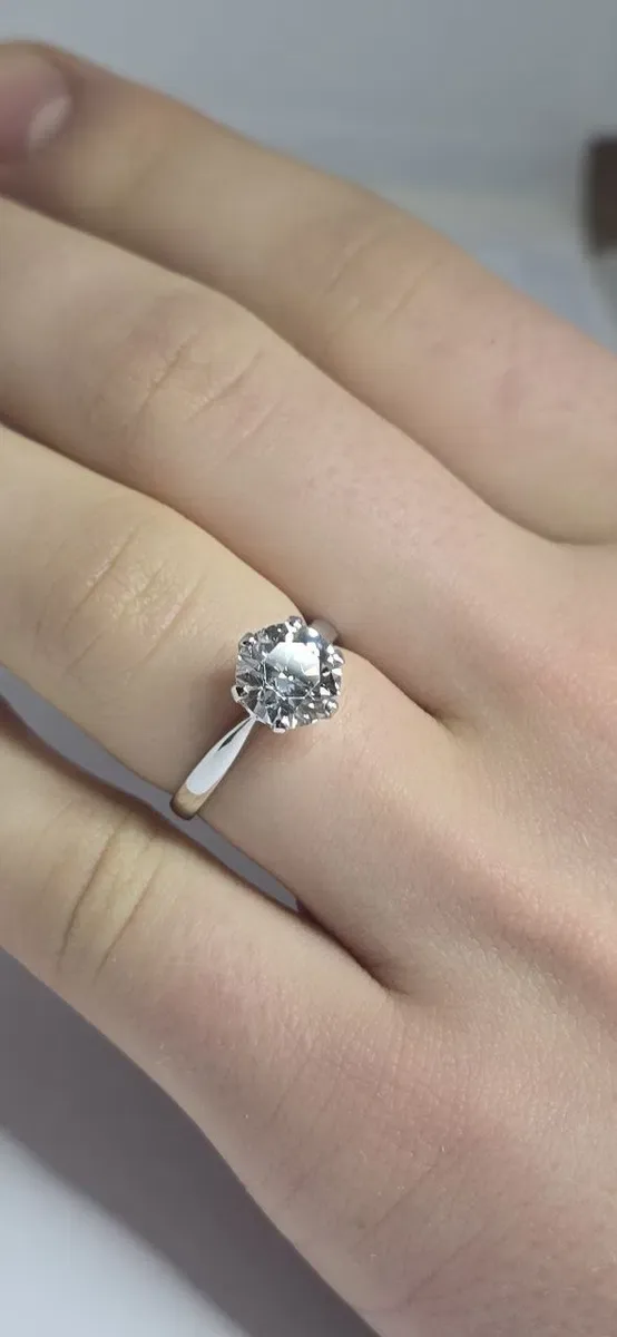 GIA  2.02 карат натуральный бриллиант,  золото. — фото 2