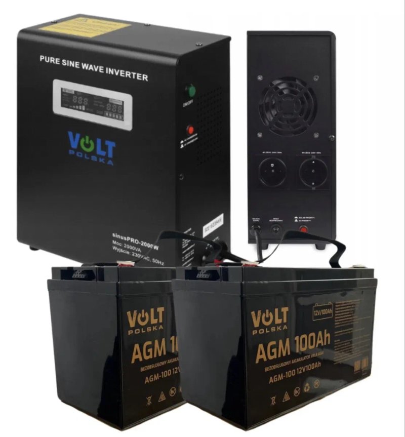 Гібридний ДБЖ/інвертор Volt Polska SINUS PRO 2000 W 24/230 — фото 7