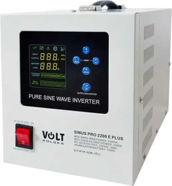 Гібридний ДБЖ інвертор Volt Polska SINUS PRO 2200 E PLUS (3SPM22012M) — фото 3