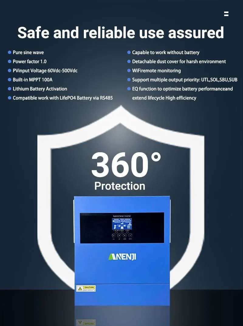 ГІБРИДНИЙ Інвертор 4.2кВт 24V MPPT 100А ANJ-4000W | Чистий Синус, ДБЖ — фото 6